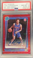 Cade Cunningham 2021 Donruss Red Choice Signatures PSA 10 Auto 10 Rookie #211
