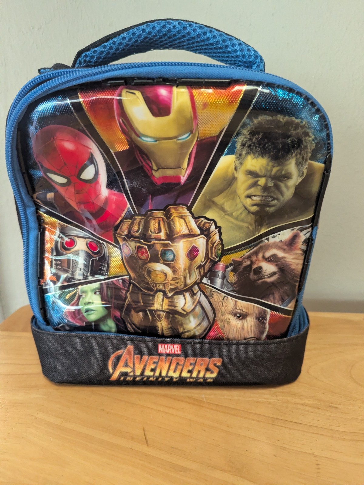 Avengers Infinity War Gauntlet LED Lunch Bag Rare IronMan spiderman hulk Blue