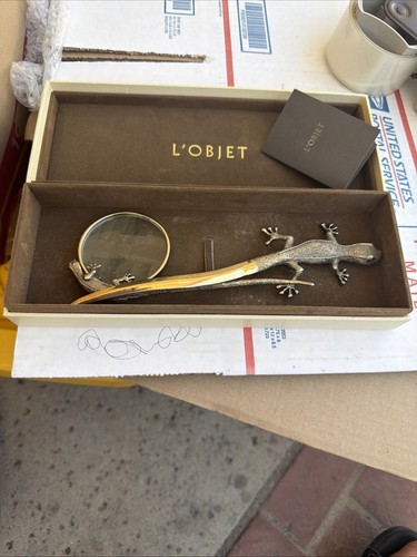 L'OBJET Gecko Letter Opener And Magnifying Glass Set 🔥