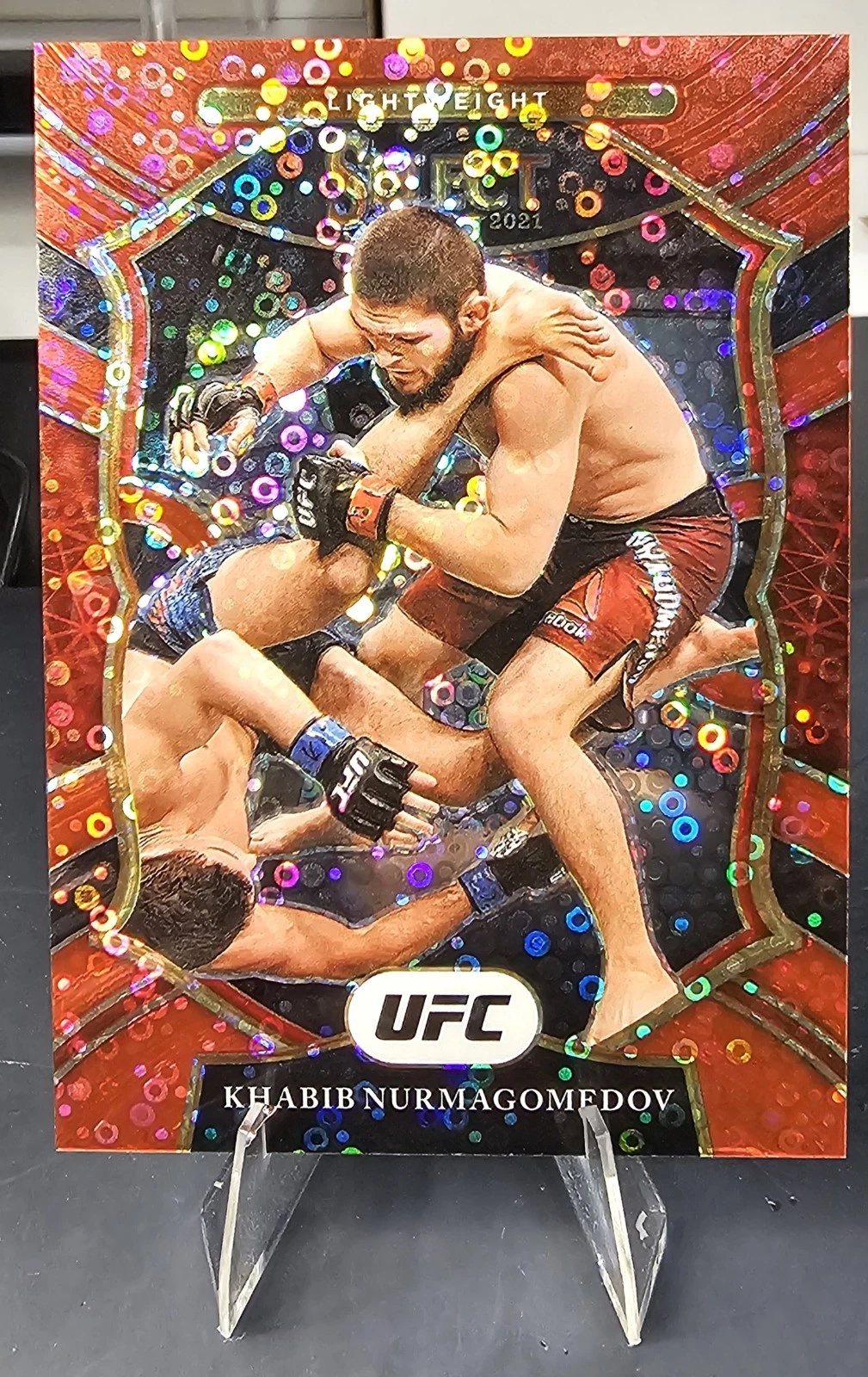 2021 Panini Select - Khabib Nurmagomedov - Disco Prizm /199 - UFC #47