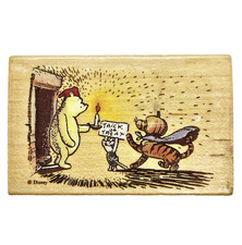 POOH TRICK OR TREAT All Night Media Rubber Stamp Classic Piglet Tigger H777