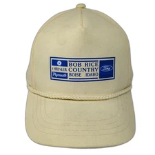 Bob Rice Country Snapback Rope Hat Yellow One Size Adjustable Yupoong