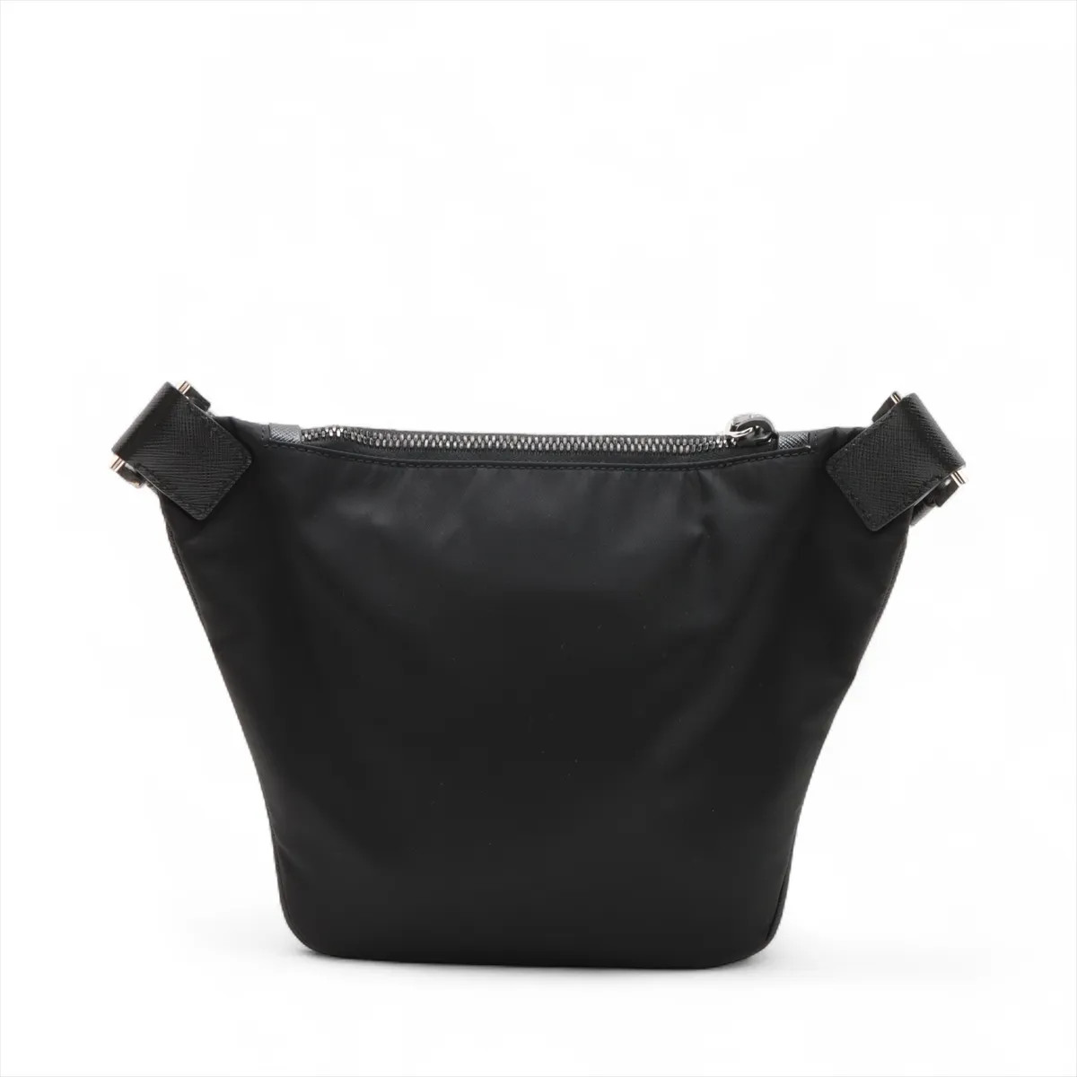 Prada Saffiano x test nylon x leather Waist Bag Black thumbnail 2