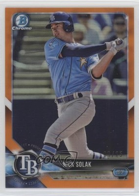 2018 Bowman Draft Chrome Orange Refractor /25 Nick Solak #BDC-46 1kk