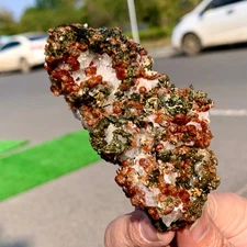 158G Natural Garnet with rock Gorgeous rough raw Crystal Mineral Specimen