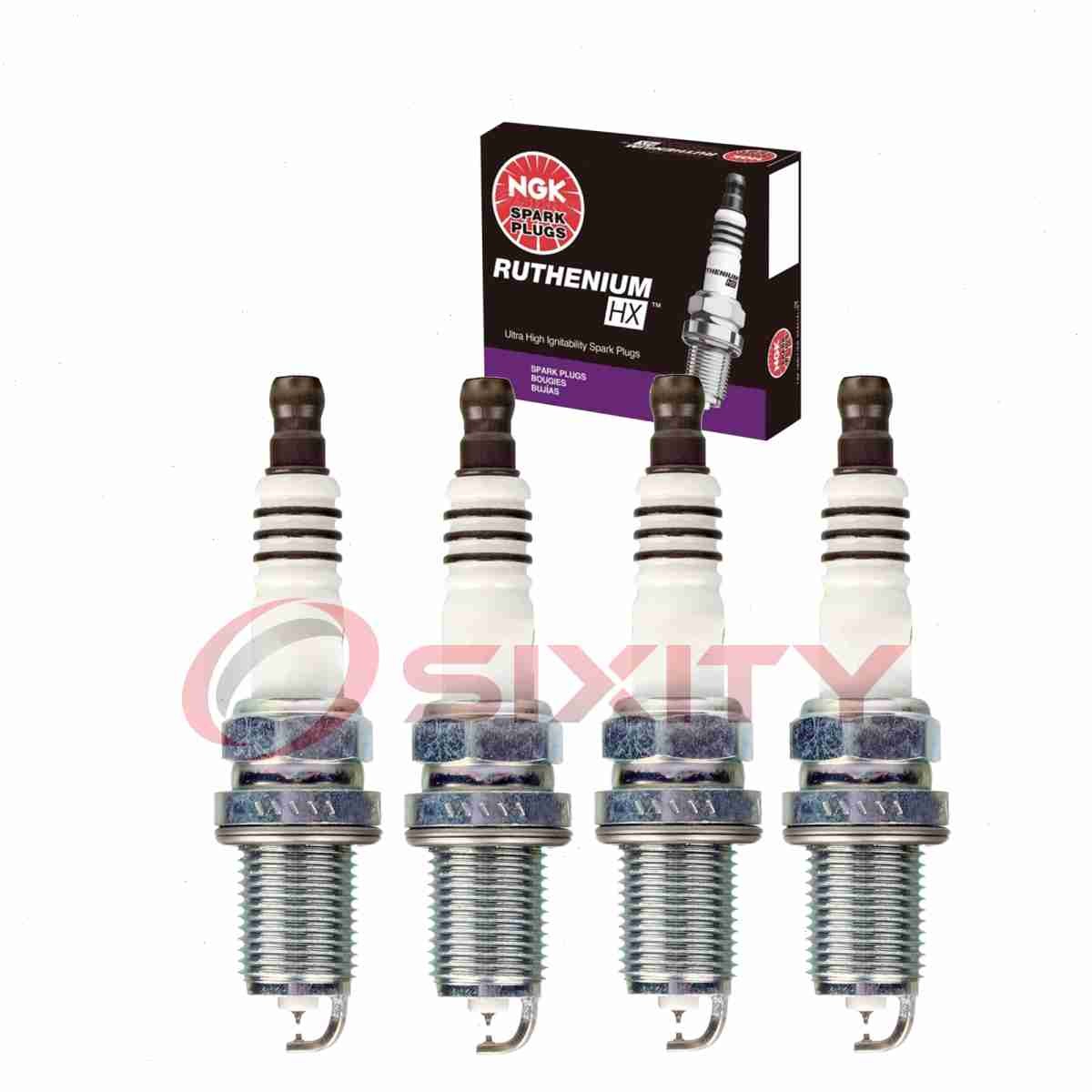 4 pcs NGK Ruthenium HX Spark Plugs for 1997-1998 Suzuki Sidekick 1.6L 1.8L ab