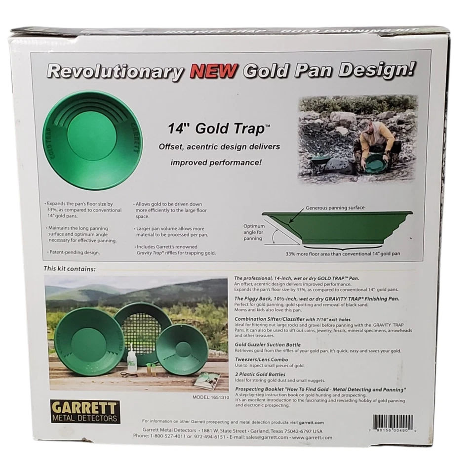 Garrett Gold Panning Kit Complete with Gravity Trap Pan Garrett Gold Panning Kit — 第 3/4 张图片
