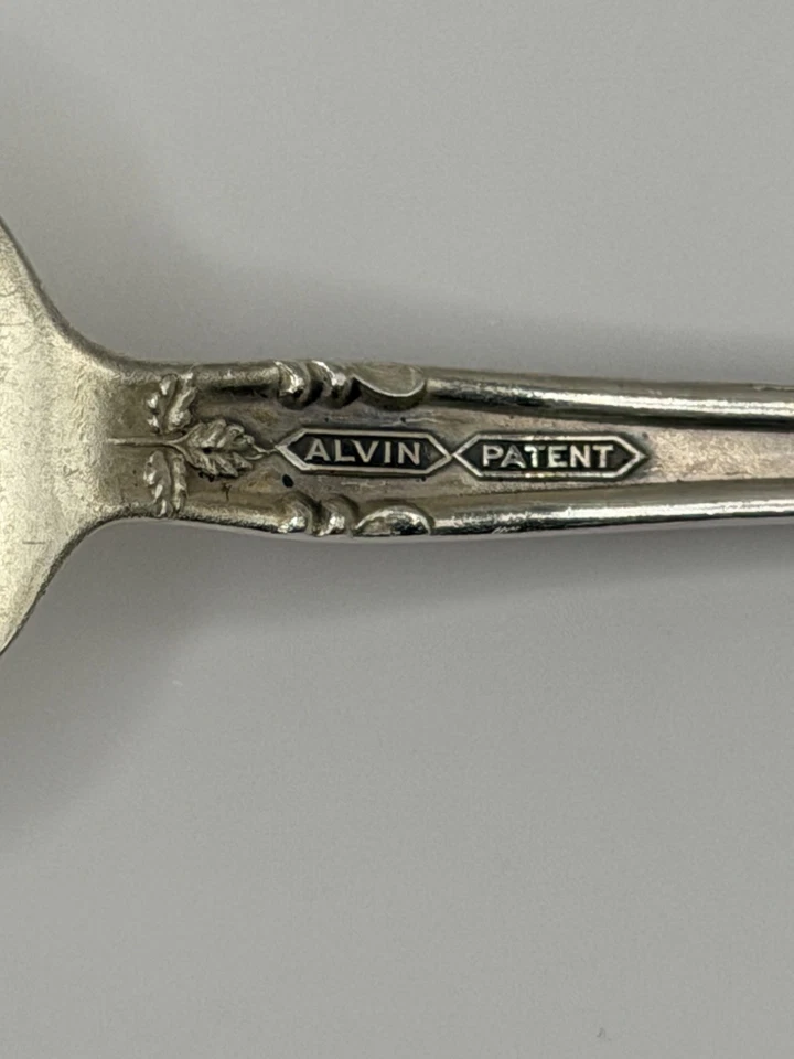 Tenedor de cena Alvin Bridal Rose Sterling PATENTE 1903-1920s Foto 3 de 3