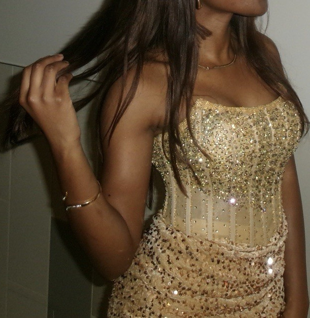 shop metallic dress AKIRA Serpenti Plunge Mini Dress In Metallic Gold