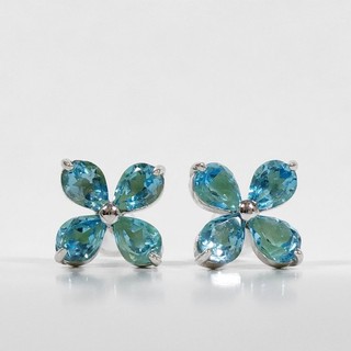 Jewelry Pierced Earring Topaz White Gold 465536