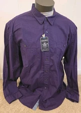 Nautica Long Sleeve Purple Button Down Shirt  Men Size XL NWT