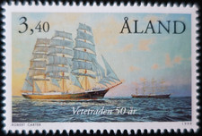 TIMBRE d' ALAND - PASSAGE DU CAP-HORN par LE PAMIR N°155 NEUF ** LUXE MNH