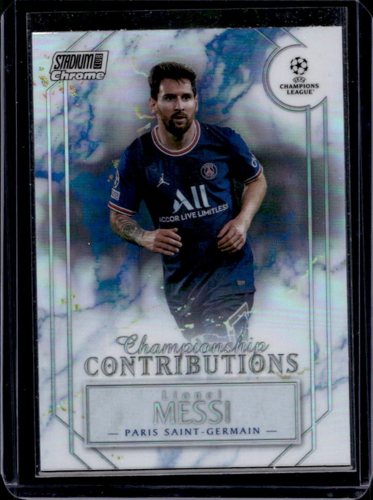 2021 Topps Stadium Club Chrome Lionel Messi Championship Contributions #CC-LM