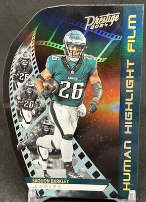 2024 Prestige NFL Saquon Barkley Human Highlight Reel SSP Die Cut Insert Eagles