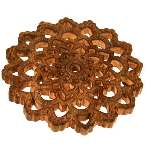 Trivet/pan Stand/worktop Protector Mandala Pattern Eco Mango Wood