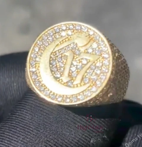 Fully Iced Out Custom Chapter17 Real Moissanite C17 ICP Hip Hop Ring 925 Silver