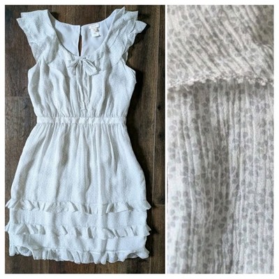 J. Crew Womens Dainty Floral Silk Tiered Dress Size 0 Coquette Cottagecore 