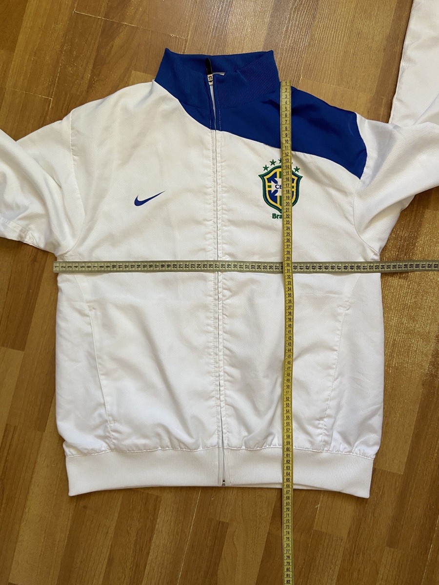 BRAZIL 2008 FOOTBALL SOCCER TRACK JACKET NIKE 258956-101 sz M MEN