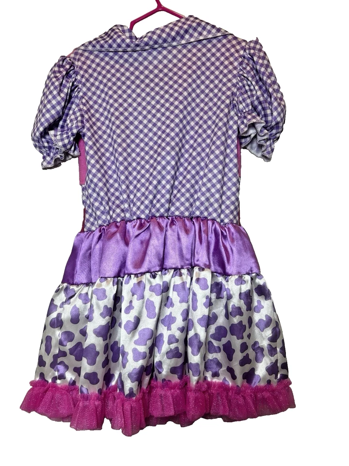 Disfraz de Vestido Vaquera Niñas, Talla 3-6 años, Rosa, Púrpura, Blanco, Halloween, Jugar Foto 2 de 4