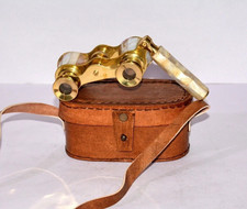 Vintage Messing Opernglas Perlmutt & Henkelbeschläge Frankreich Fernglas