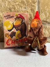 ALPS “Band Leader Chimp” Wind-up Toy w/ Original Box Made in Japan 1950`s (5596)