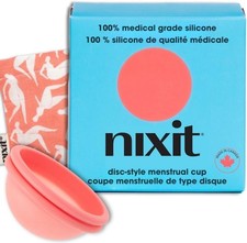 Taza Disco Menstrual Reutilizable Nixit Suave Grado Médico Silicona 1 Unidad Nueva