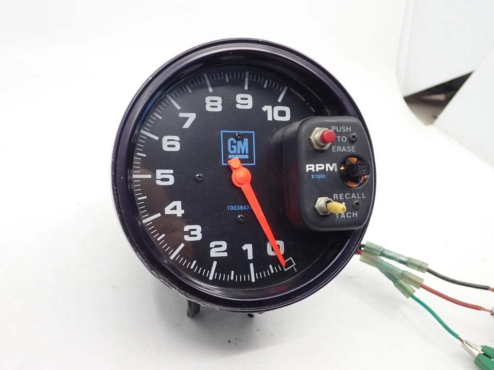 GM логотип 10K об/мин Monster Tach с напоминанием 10038474 заводской гоночный тахометр 5 дюймов - Изображение 3 из 4