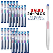 24-PACK Oral-B Gum Care Compact Manual Toothbrush 21 Extra Soft Bristles