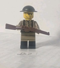 Lego Custom WW2 British soldier with Brickarms SMLE and helmet