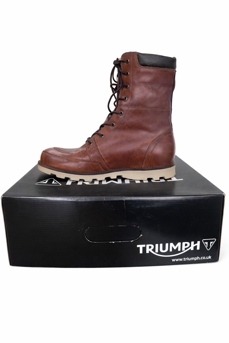 Triumph Stoke Tan Motorcycle Boot Boots Brown, MBTS17316 43 | eBay