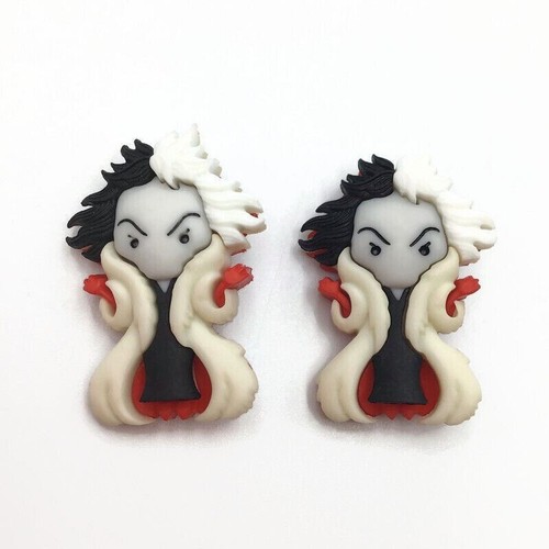 Disney Dress It Up Buttons 2 Pc. CRUELLA DEVILLE 101 Dalmatians Dog Villain Lady