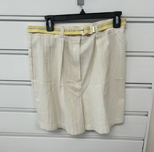 Vintage Cotton Blend Shorts Marked Size 18 Mom Style Cream