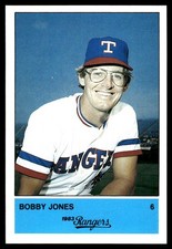 Bobby Jones 1983 Affiliated Food Stores Rangers #NNO Rangers MLB READ FREE SHIP