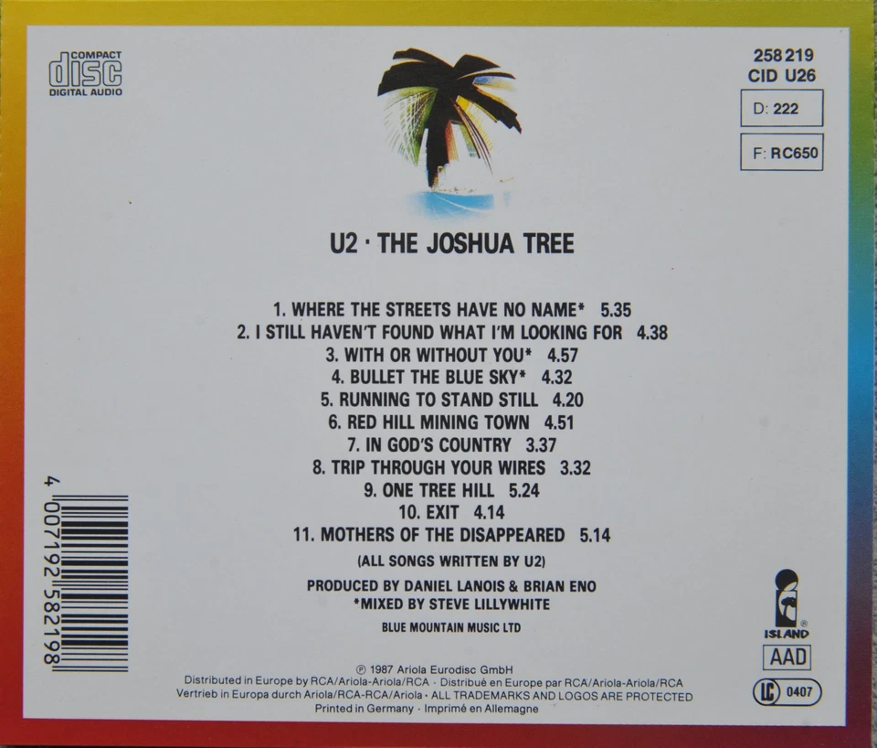 CD🔴 U2 - „The JOSHUA TREE“ NEU - Bild 2 von 2
