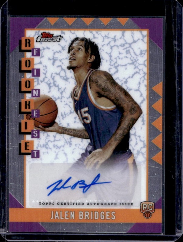 2024-25 Topps Finest Jalen Bridges Auto Autograph RC #RFA-JB Suns Rookie