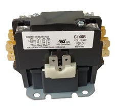 Definite Purpose Contactor, 1 Pole, 40 Amps, 120 Coil Voltage, C140B