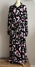 BNWT New Look Curves Size 24 Black, Pink and White Long Dress. Collared