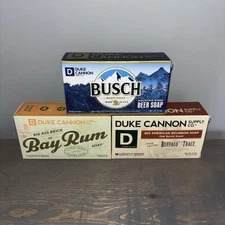 Duke Cannon Big Brick Soap Bars 10 Oz Each NIB Beer Soap , Bay Rum & Bourbon