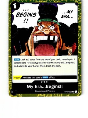 My Era...Begins!! OP09-096 Rare Emperors in the New World Foil Lightly Played