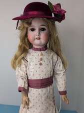 24" Antique German Bisque Doll AW Special Wislizenus Compo Body Blonde BR Eyes#L