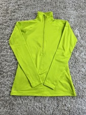 Nike Pro 1/4 Zip High Viz Running Pullover Yellow Large