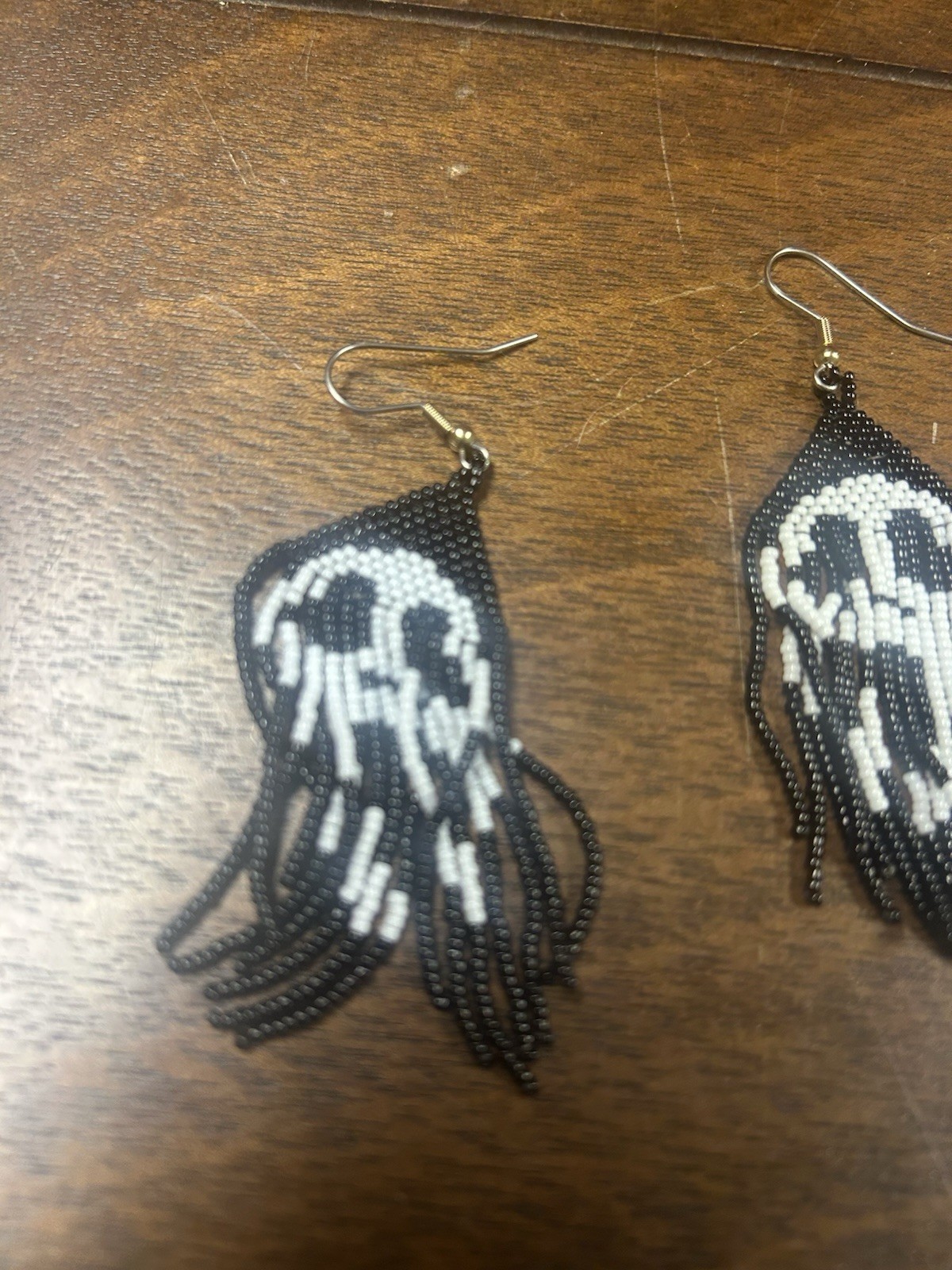 Handmade Beaded Ghostface From Scream Earrings - image 3