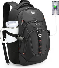 Swissdigital Design Laptop Backpack with USB Charging Port, Travel Backpack Fits