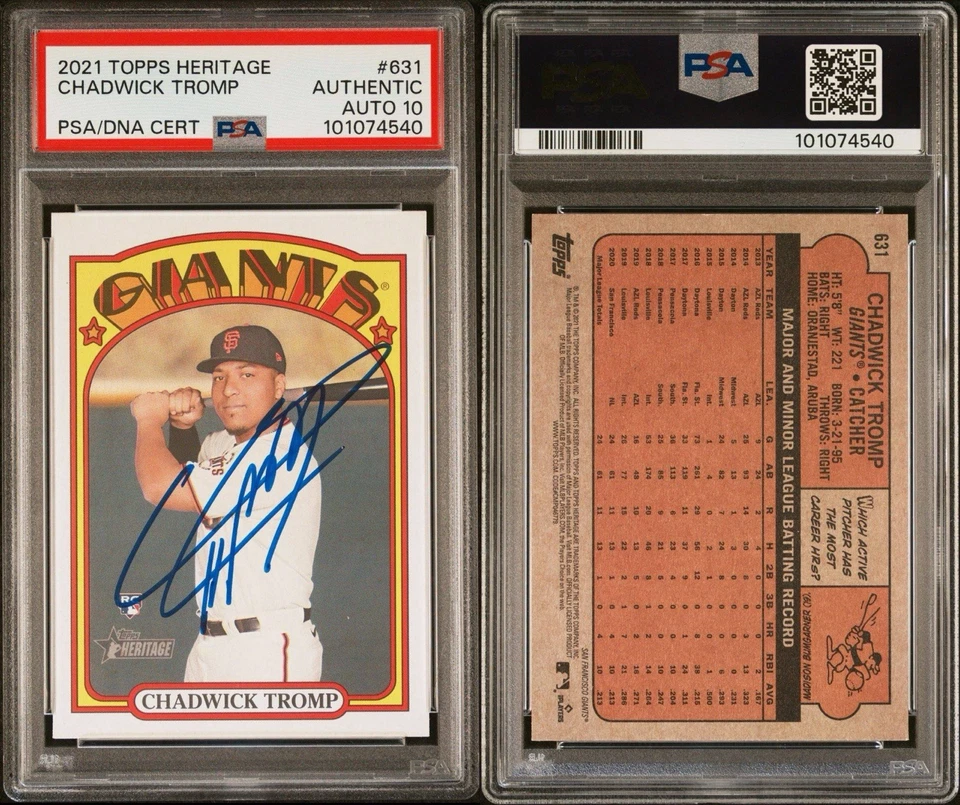 2021-22 Topps Heritage High Number #631 CHADWICK TROMP Auto | PSA 10 Authentic - Image 3 of 4