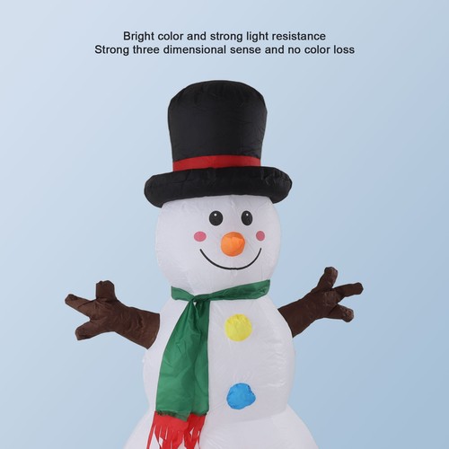 Christmas Inflatable Snowman Fashionable Cute Blow Up Snowman W/LED Lights CS - Picture 4 of 12