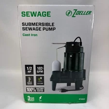 New Zoeller 1263 1/2HP 103GPM Cast Iron Submersible Sewage Sump Pump