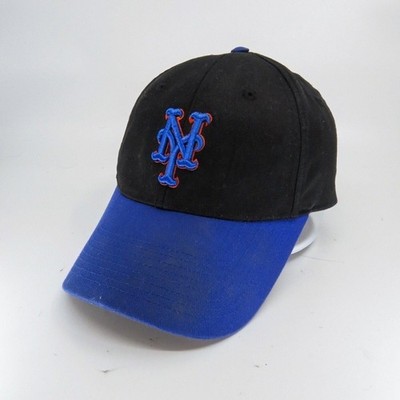 Outdoor Cap New York Mets Hat Men's Small/Medium Black Blue Sports Snapback