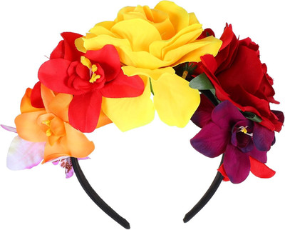 Halloween Stirnbänder, florales Tag der Toten Stirnband mexikanische Blumen und