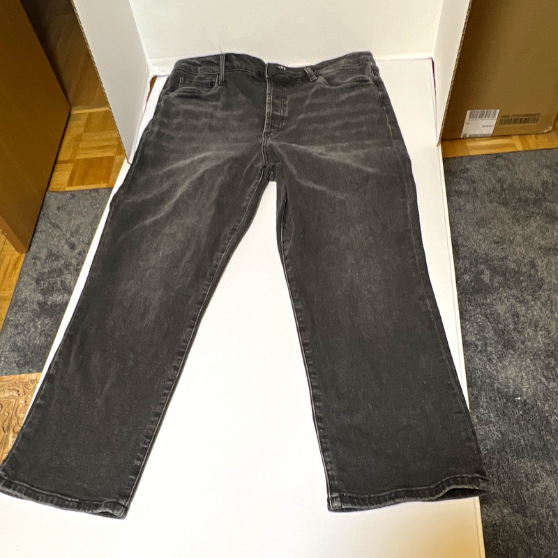 KUT from the Kloth Women’s Black Denim Straight Jeans Size 14 5-Pocket Solid