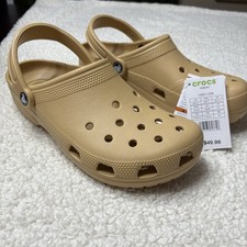 Crocs Adult Classic Clogs Wheat Mens 9/ Women  s 11 NWT